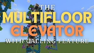 THE MULTIFLOOR REALISTIC ELEVATOR with CALLING FEATURE Tutorial Minecraft BE 121 [upl. by Finnie]