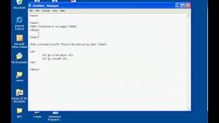 Creating a basic web page with notepad [upl. by Weinrich]