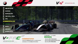 Assetto Corsa  FAC XI 2024  Lauf 6  Monza  virtualracingorg [upl. by Helene327]