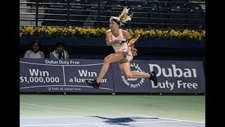 2018 Dubai Second Round  Elina Svitolina vs Wang Qiang  WTA Highlights [upl. by Guimond]