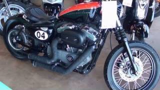 2009 HarleyDavidson Nightster Bobber Custom Motorcycle [upl. by Dnalra]