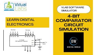 Vlab 4Bit Comparator Circuit Simulation vlab digitalworld [upl. by Perusse]