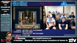 SGDQ 2013 French restream  Secret of Evermore runner MetaSigma  comm Rayas  RealMyop [upl. by Valentijn]