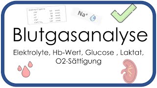 Blutgasanalyse  Elektrolyte HbWert Glucose  Laktat O2Sättigung  Teil 3 [upl. by Dinesh]