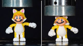 Cat Mario Characters CRUSHED By Hydraulic Press 😺 Mario [upl. by Intruok34]