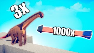 3x DINOSAUR vs 1000x OVERPOWERED UNITS  TABS  Totally Accurate Battle Simulator 2024 [upl. by Largent]