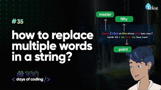 How to replace multiple words in a string Tekie Byte 35 [upl. by Heringer797]