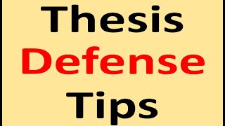 Thesis Defense Tips  Tips in Thesis Defense [upl. by Lotus]