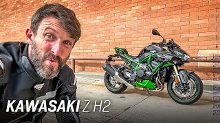 Supercharged Commute 2024 Kawasaki Z H2 Review  Daily Rider [upl. by Mehcanem]