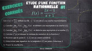 Etudier les variations dune fonction RATIONNELLE 1  Exercice Corrigé [upl. by Artair683]