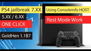 Jailbreak PS4 755 or Lower Using Consoleinfo Host  One Click  GoldHen 11b7  Rest Mode [upl. by Jump343]