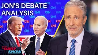 Jon Stewarts Debate Analysis Trumps Blatant Lies and Bidens Senior Moments  The Daily Show [upl. by Suirtimed]