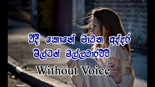 Weedi koneවීදී කොනේ without voice  Milton Mallawarachchi [upl. by Sigsmond583]