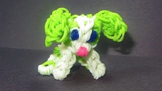 Rainbow Loom Charm DOG Puppy How to make Loom Bands Tutorial [upl. by Crin]