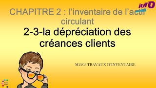 Cours de comptabilité financière  La dépréciation des créances clients [upl. by Oninrutas478]