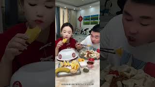 Husband and wife eating food mukbang food chinese food 60 [upl. by Terris797]