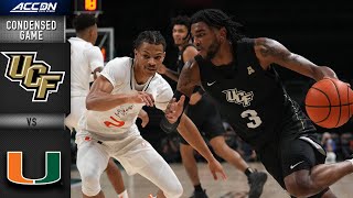 UCF vs Miami Condensed Game  202122 ACC Men’s Basketball [upl. by Teagan]