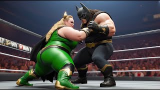 WWE 2K24 LOKI VS BATMAN VS TIFFANY AUNTY  FUNNY TABLE TRIPLE THREAT FIGHT  GAMEPLAY [upl. by Eicul]