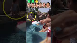 Neymar VS Lehmann VS Firmino VS Yilmaz VS Messi VS Ronaldo Fantastic Water Swimming Moments😱 [upl. by Louisette]