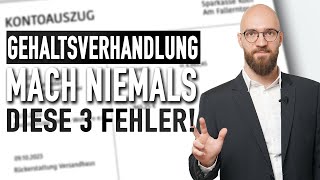 5 Fehler in Gehaltsverhandlung  Machst du sie AUCH [upl. by Nanreik620]