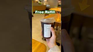 Starbucks FREE Refill Hack Tested foodhack starbucks free coffee hack [upl. by Adria]