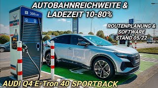 Audi Q4 etron 40 Sportback Reale Reichweite und Ladezeit 1080  elektroauto audietron q4etron [upl. by Rubina398]