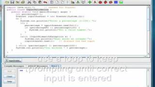 Java 06  Exceptions and Input Validation [upl. by Nwonknu]