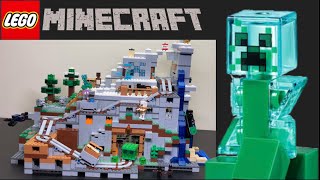 Lego Minecraft 21137 The Mountain Cave Review 2017 LARGEST LEGO MINECRAFT SET [upl. by Pillyhp420]