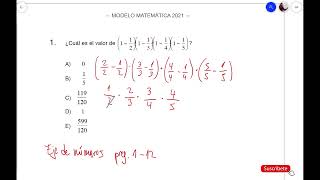 Resolución Modelo Matemática PDT admisión 2022  invierno 2023 EJE NÚMEROS DEMRE P112 [upl. by Atteniuq]