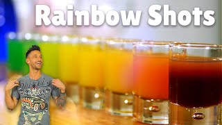 Come fare i RAINBOW SHOTS Shottini Arcobaleno 🌈  BARMAN  Claudio Peri  Cucina da Uomini [upl. by Constant]