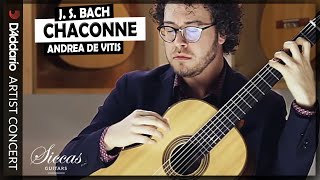 Andrea De Vitis plays the Chaconne of the Violin Partita BWV 1004 by J S Bach  DAddario  Guitar [upl. by Ryle749]