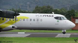 ATR 72500 PassaredoVoePass  PPPTN  Pouso e Decolagem em Joinville 20072023 [upl. by Leilani]