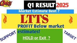 LTTS Q1 Result🔴LTTS share latest news Infosys stocks analysis LampT technology services quarterly [upl. by Ruhtracam]