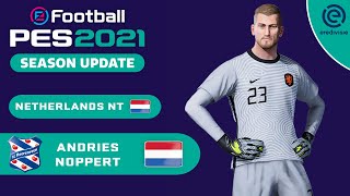 A NOPPERT facestats Heerenveen  Netherlands NT How to create in PES 2021 [upl. by Eittol]