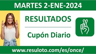 Resultado del sorteo Cupon Diario del martes 2 de enero de 2024 [upl. by Franciskus]