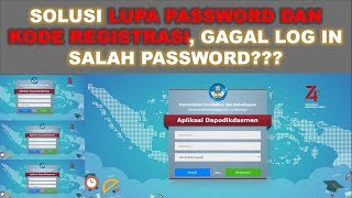 Lupa Password dan Kode Registrasi Dapodik Cara Melihat dan Cek Password dan Kode Registrasi [upl. by Yrocal]