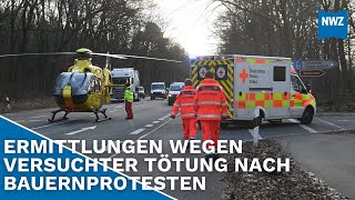 Mann fährt Landwirt bei Treckendemo um [upl. by Esaele]