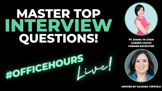 HOW TO ANSWER COMMON JOB INTERVIEW QUESTIONS  RECRUITER TIPS AND ADVICE W DianaYKChan [upl. by Alric430]