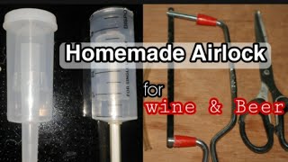 how to make Simple homemade Airlock for wine amp Beer meking [upl. by Greiner]