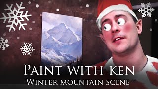 Paint with Ken  Winter Mountain Scene [upl. by Dalohcin587]