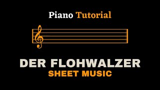 Flea Waltz Der Flohwalzer  Piano Tutorial Sheet MusicScore [upl. by Ruhl]