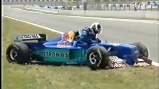 Gianni Morbidelli crashes during FP2 Barcelona 1997 [upl. by Hiltan591]