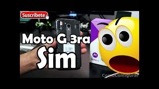 Moto G 3ra Generacion 2015 Como poner la SIM y MicroSD [upl. by Ynneb252]