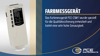 Produktvorstellung Farbmessgerät PCECSM 1  PCE Instruments [upl. by Nidorf794]