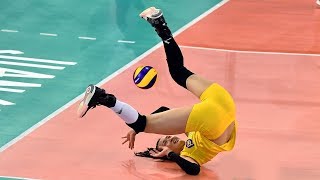 Craziest Volleyball Libero Actions  Womens Volleyball HD [upl. by Lachlan671]