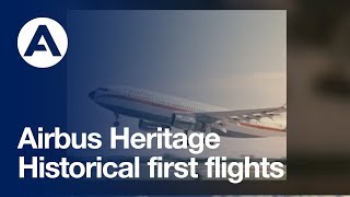 Airbus historical first flights [upl. by Annazus]