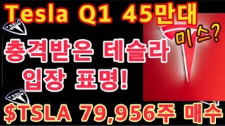 TSLA 79956주 매수  충격받은 테슬라 입장 표명  Tesla 1분기 45만대 추정Troy Teslike  테슬라 투자  Tesla 주가 [upl. by Odlabso850]