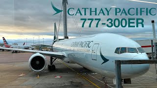 CATHAY PACIFIC B777300ER Economy in 2024 London LHR  Hong Kong  FULL FLIGHT REPORT [upl. by Draw187]