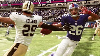 Madden Franchise Giants vs Saints Madden 19 Career Mode  Ep 4 Saquon Barkley Madden 19 Franchise [upl. by Irneh]