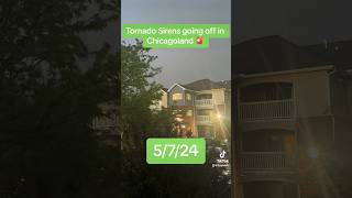 Tornado Sirens going off in Chicagoland 🚨5724  chicago illinois weather sirens shorts [upl. by Krongold]